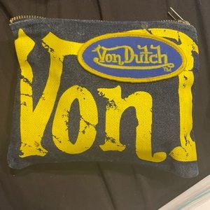 Vintage Von Dutch Zipper Coin Purse Small Pouch